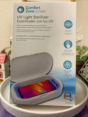 Comfort Zone White UV Light Sterilizer Case